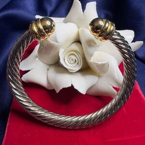 ⬇️Price Drop⬇️Bracelet Twisted Silver Wire with Gold Adjustable Unisex